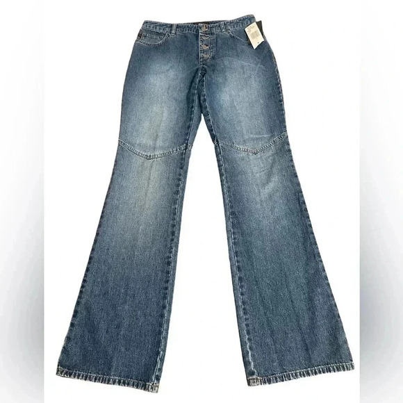 Ralph Lauren Bootcut Mid Rise Button Fly Dark Wash Y2K Jeans Womens size 6 New - Picture 1 of 15